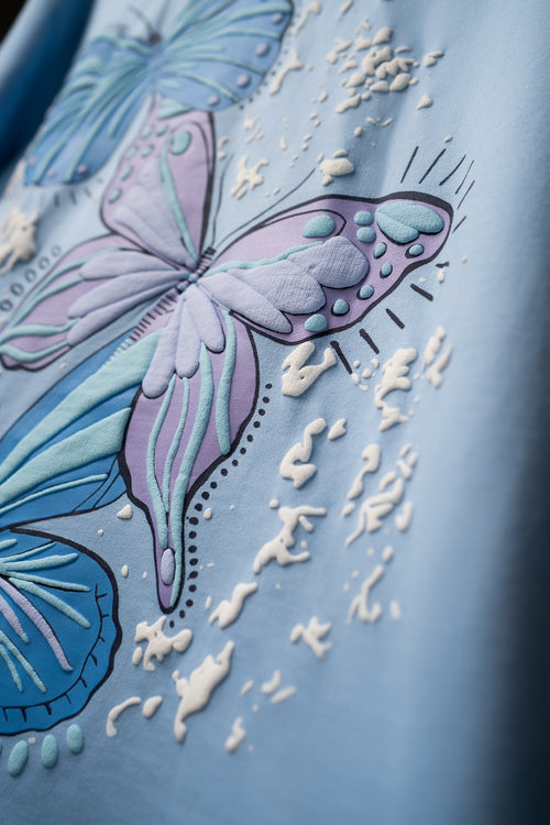 Sky Blue Butterfly Ethereal T-Shirt