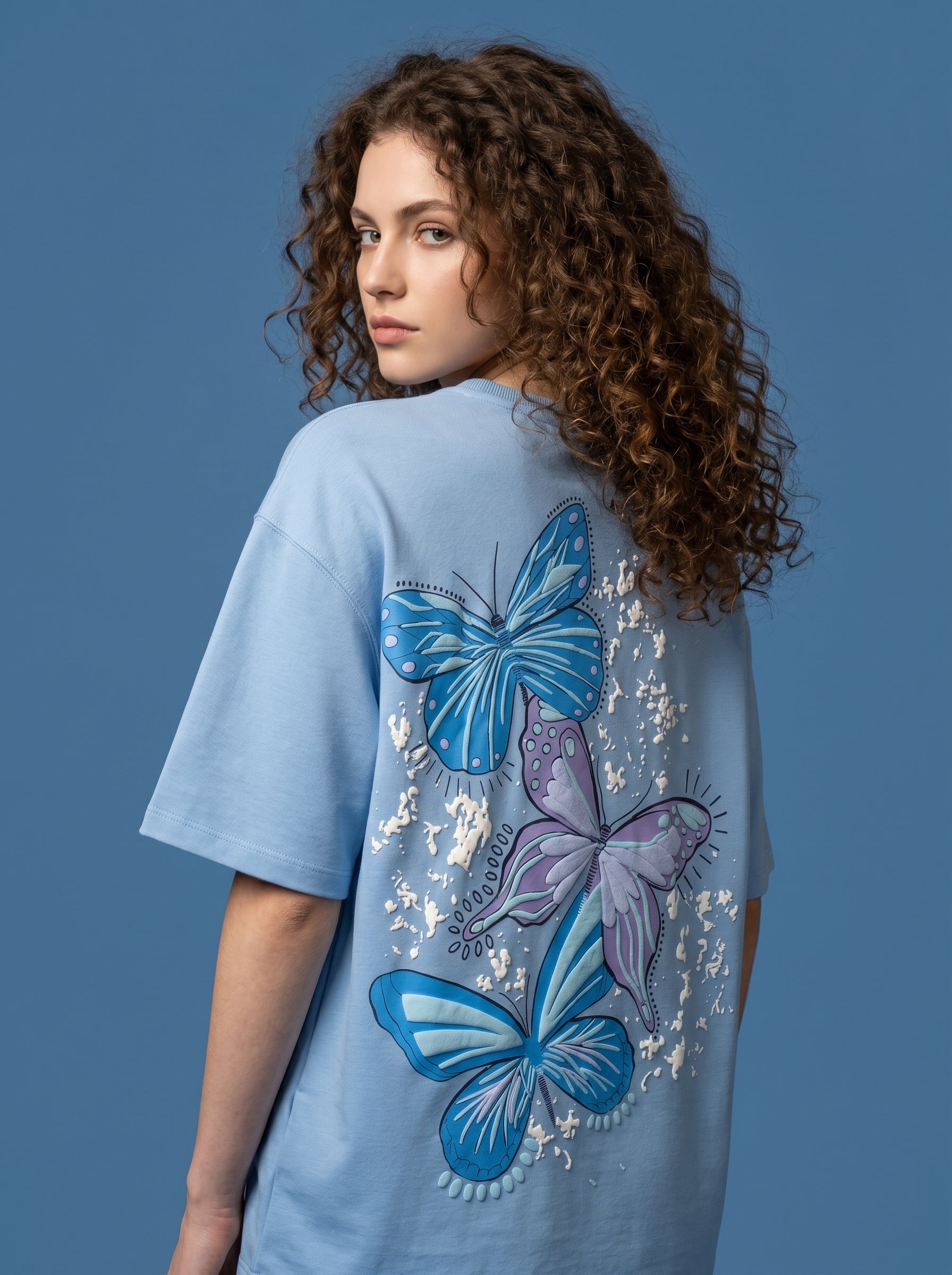Sky Blue Butterfly Ethereal T-Shirt